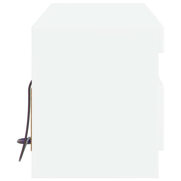 LED TV-skåp Vit högglans Konstruerat trä
