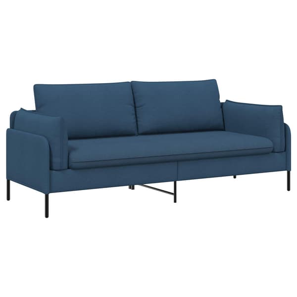 3-Sits soffa Blå 222 x 81 x 89 cm Tyg