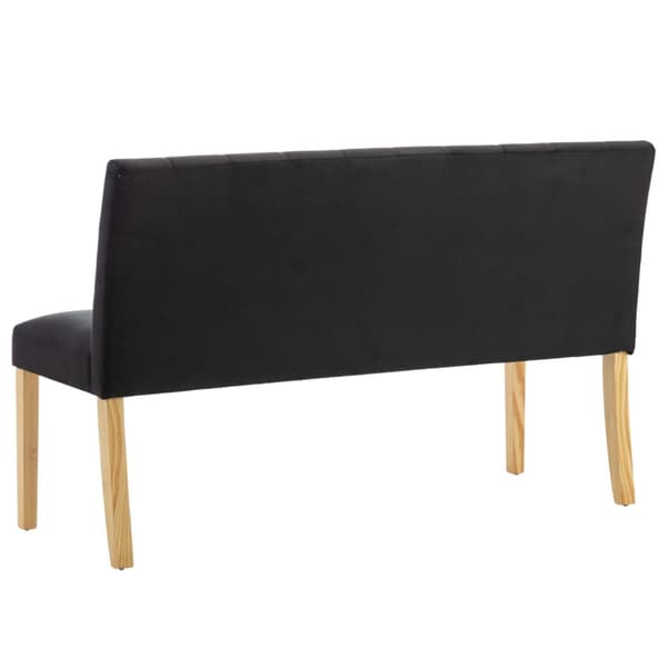 Bänk 140 cm svart sammet
