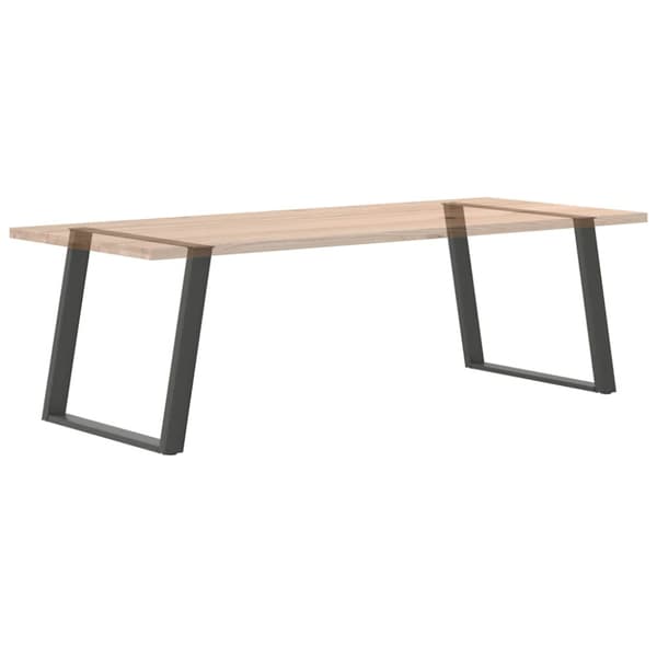 Matbordsben U-formade 2 st antracit 100x(72-73) cm stål