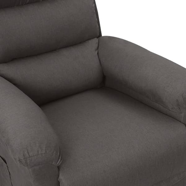 Elektrisk reclinerfåtölj mörkgrå tyg
