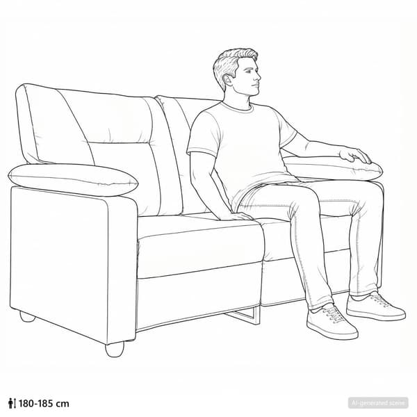 Soffa Brun 171 x 85 x 93 cm Konstläder