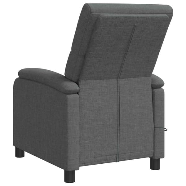 Massagefåtölj Mörkgrå Tyg