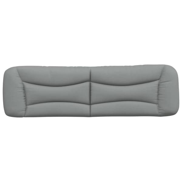 Headboard Cushion "Hvar" Light Grey 193 cm Fabric