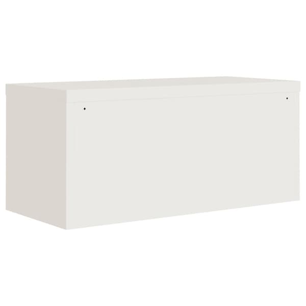 Dokumentskåp vit 90x40x110 cm stål