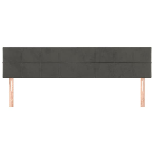 Sänggavlar mörkgrå 160x5x78/88 cm sammet