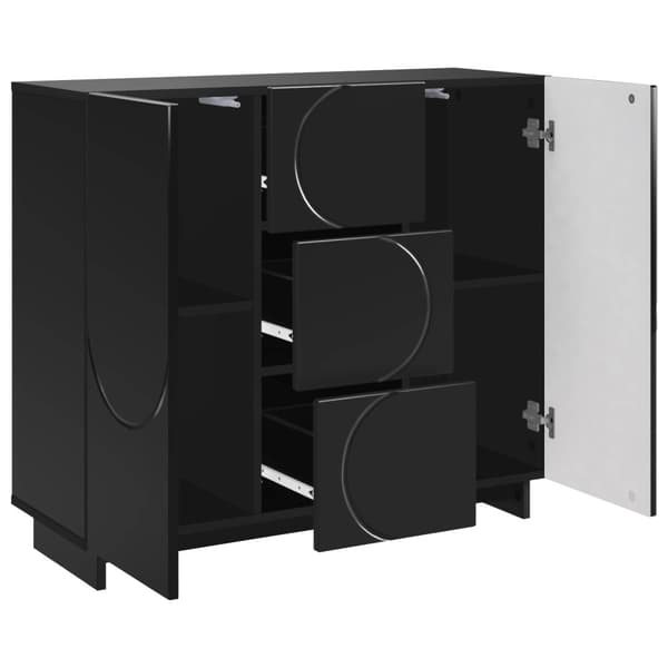 Sideboard Svart 85.5 x 31 x 75 cm Konstruerat trä