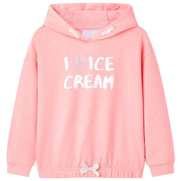 Barnhoodie stark rosa 116