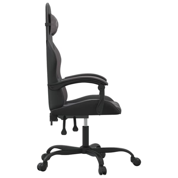 Gamingstol svart och grå konstläder