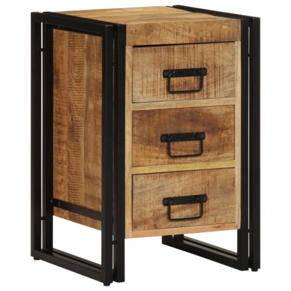 Sängbord 40x35x50 cm Massivt Grovt Trä Mango