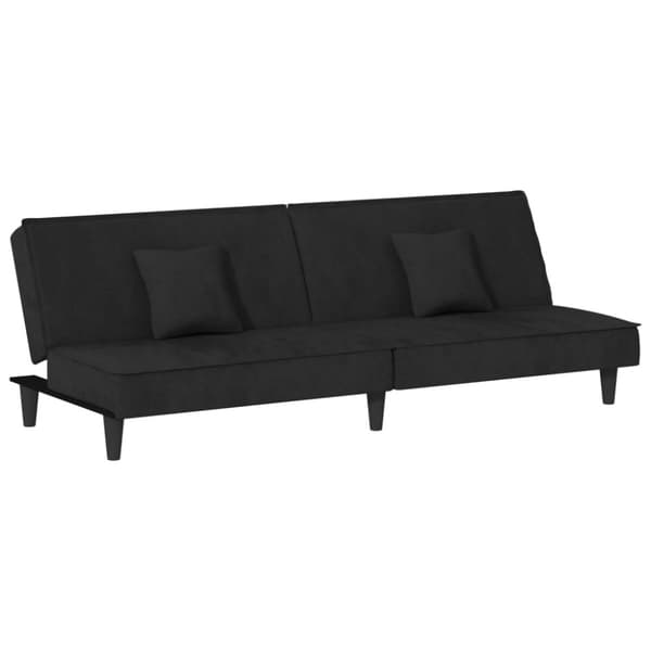 Bäddsoffa svart sammet