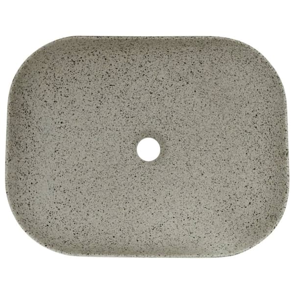 Handfat grå rektangulär 48x37,5x13,5 cm keramik