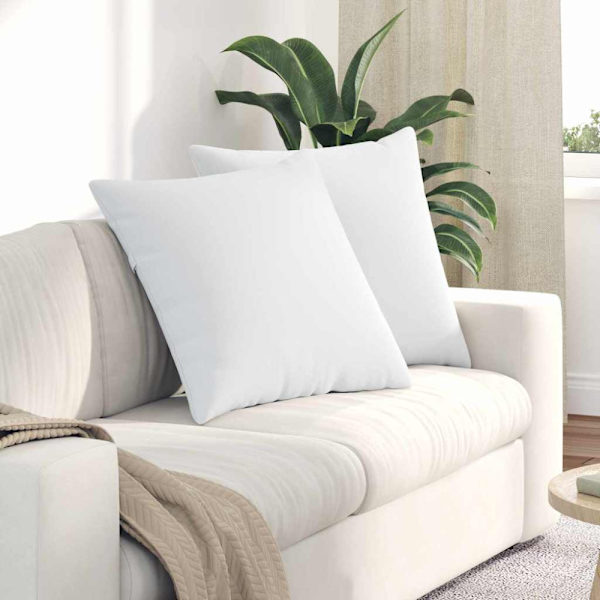 Sofakuddar 2 pcs Vit 80 x 80 cm tyg