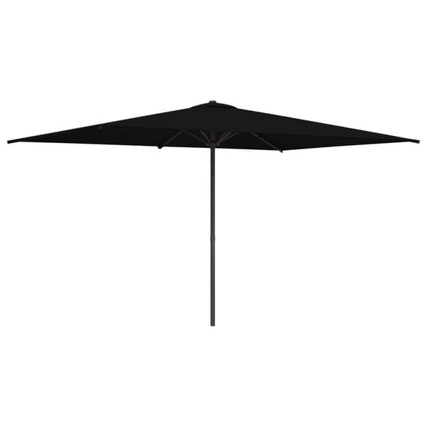Trädgårdsparasol 200 x 300 cm Polyester Rektangulär Svart