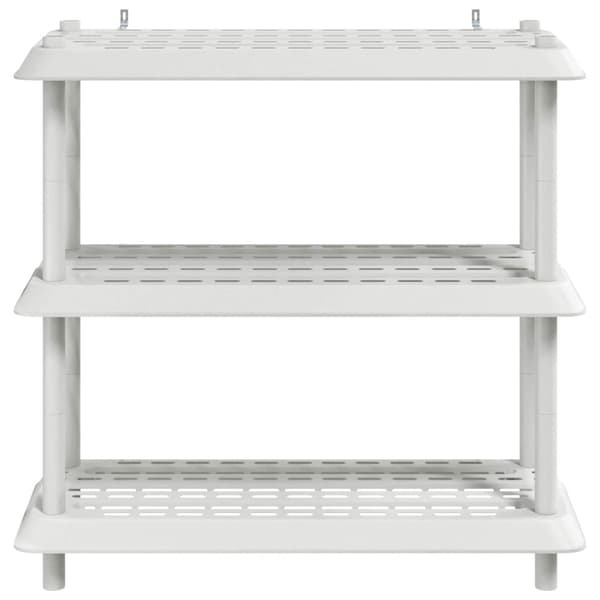 Hyllsystem 3 nivåer 100 x 40 x 96 cm PP Vit