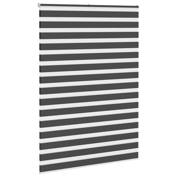 Rullgardin zebra svart 155x200 cm tyg bredd 150,9 cm polyester