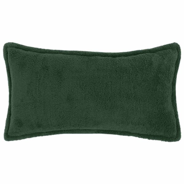 Kuddöverdrag 6 st HOUTEN Mörkgrön 40 x 80 cm Bouclé