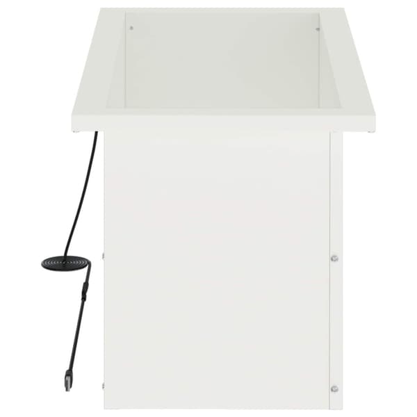 Odlingslåda med LED 2 st Vit 30 x 60 x 30 cm Stål