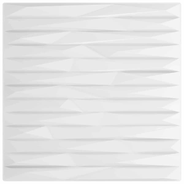 Väggpaneler 12 pcs Vit Sten 50 x 50 cm XPS Skum