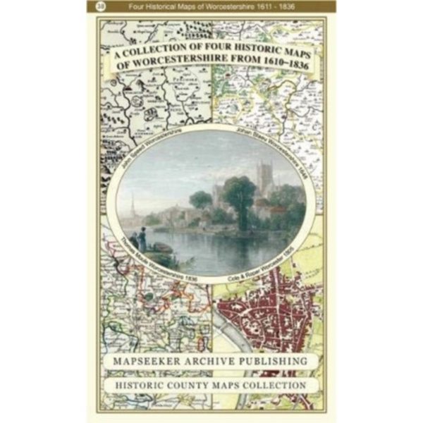 Worcestershire 1610 - 1836 - Fold Up Map that features a collection of Four Historic Maps, John Speed's County Map 1610, Johan Blaeu's County Map of 1