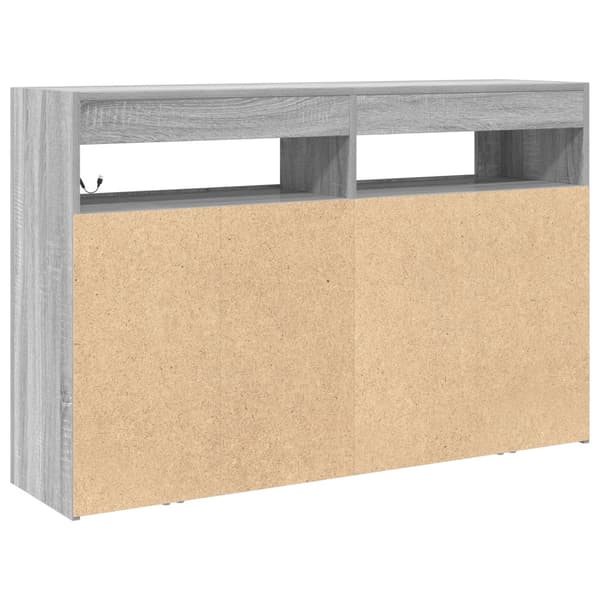 Sideboard Grå Sonoma 116 x 30 x 75 cm Konstruerat trä