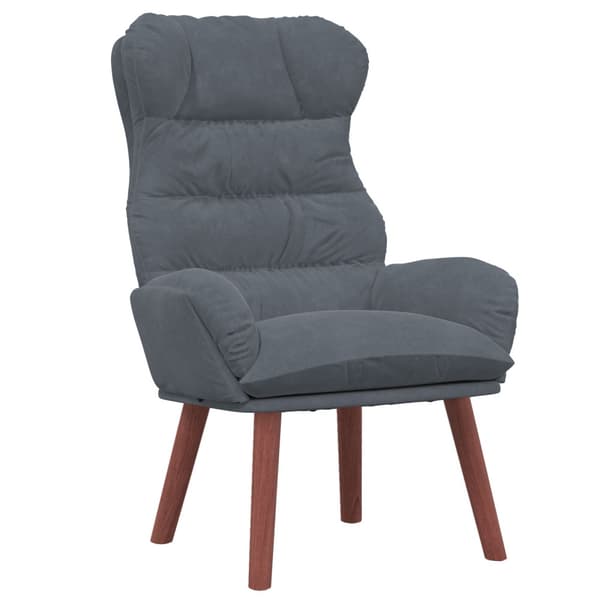 fåtölj Mörkgrå 69 x 74 x 93 cm Sammet
