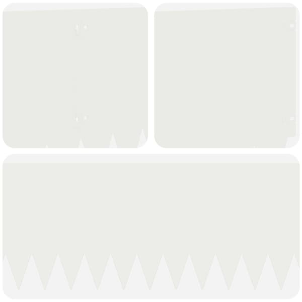 Kant för gräsmatta 10 pcs 103 x 30 cm Stål Vit
