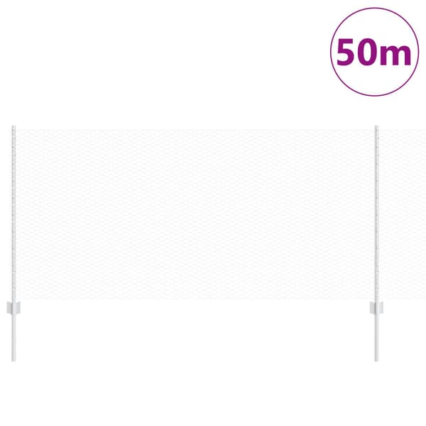 Stängsel med stolpe Silver 1 x 50 m Stål