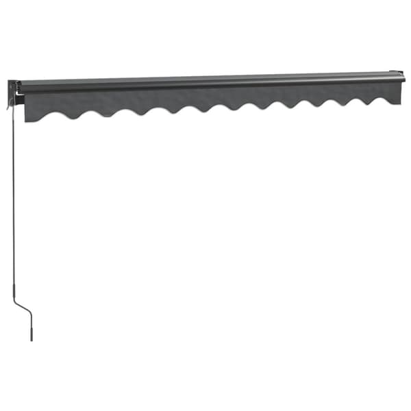 Markis infällbar antracit 3x2,5 m tyg&aluminium