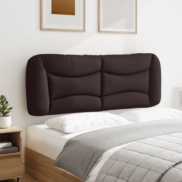 Headboard Cushion "Hvar" Dark Brown 120 cm Fabric