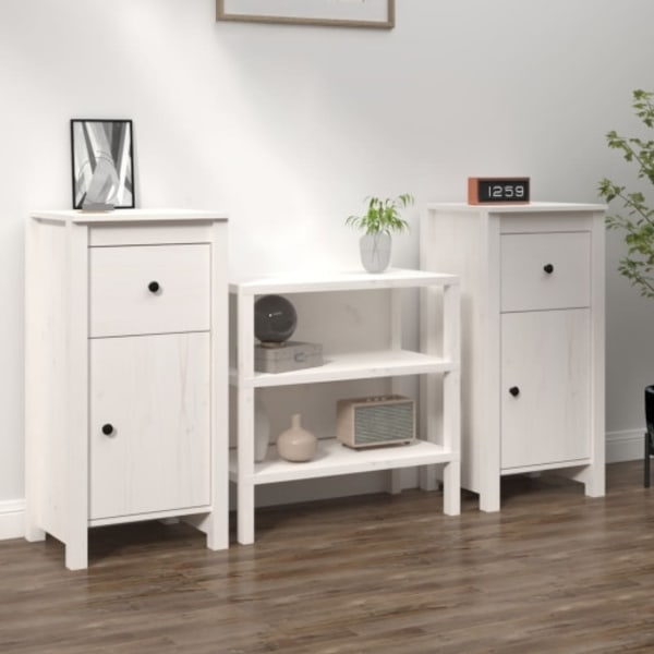 Skåp 2 st 40x35x80 cm massiv furu
