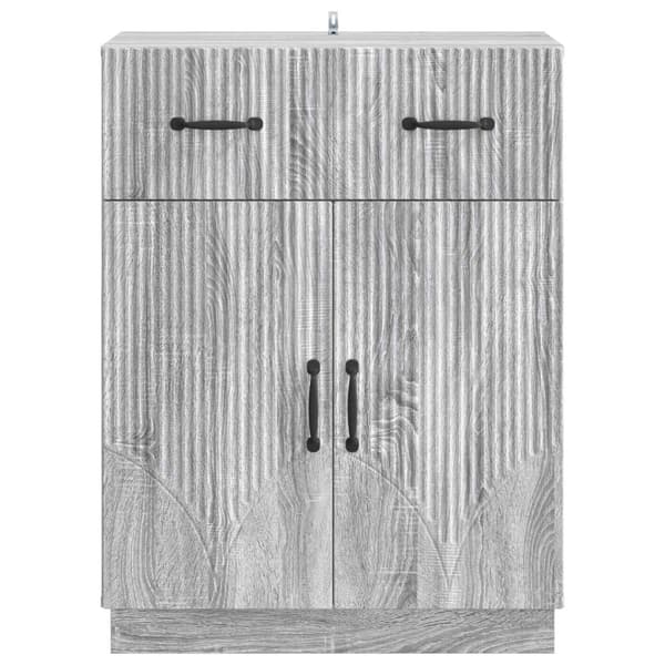 Sideboard Grå sonoma-ek 66 x 34,5 x 87 cm Konstruerat trä