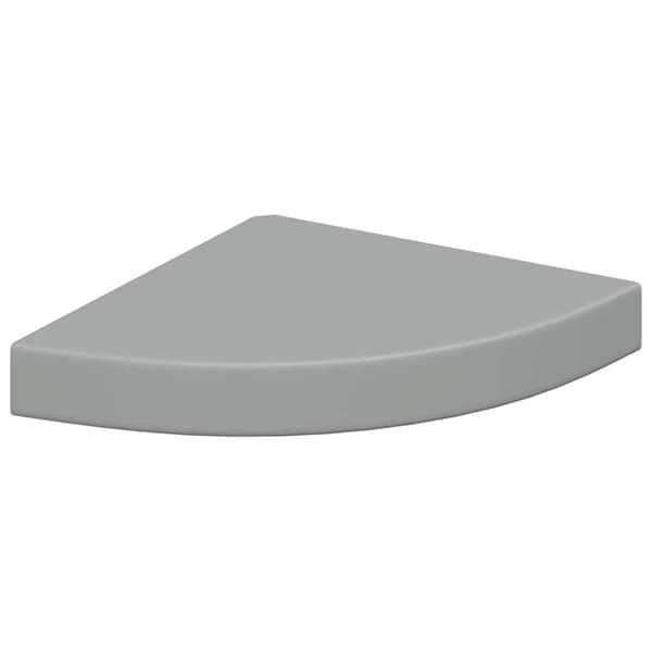 Svävande hörnhyllor 2 st grå 25x25x3,8 cm MDF