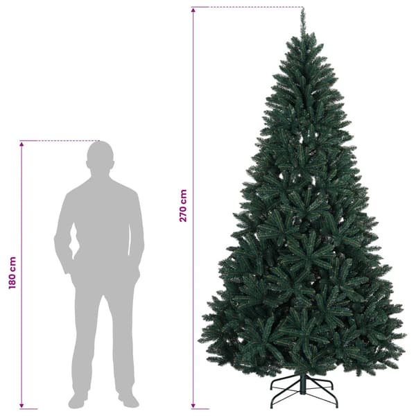 Plast Hingad Julgran 270 cm PVC Mörkgrön
