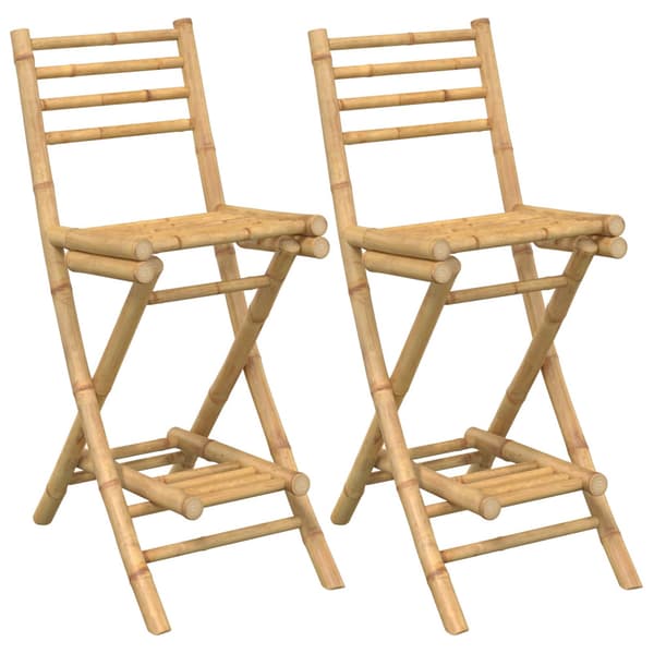 Utebarbord och stolar 3 st Naturlig Bambu