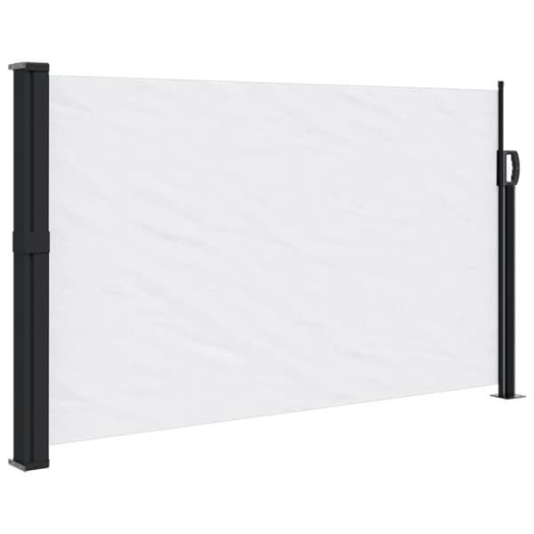Infällbar sidomarkis vit 120x600 cm