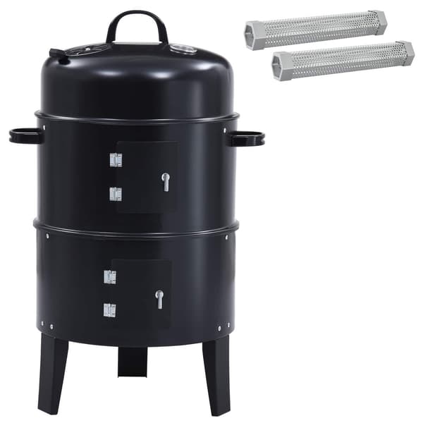 Utomhusgrill Ø 40 x 80 cm Stål Svart