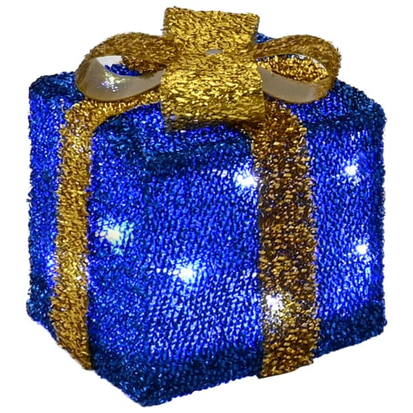 Ljusande julklapp 3 st 64 LED-lampor Kallvit