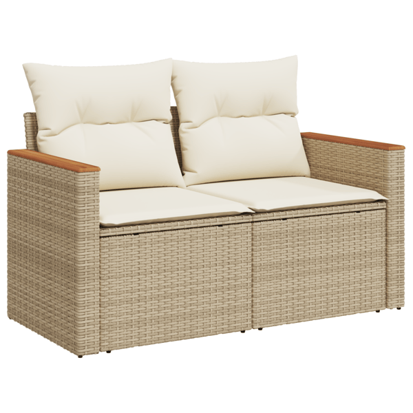 Trädgårdsoffset 9 st Beige konstrotting