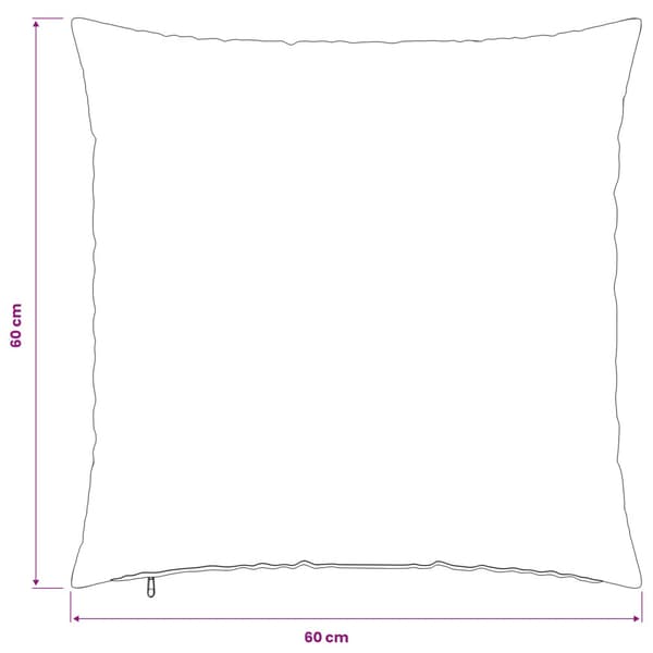 Kuddöverdrag 6 st HEERLEN Bladdesign 60 x 60 cm Polyester