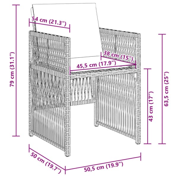 Trädgårdsmöbelset 9 pcs Ljusgrå Pulverlackerat stål