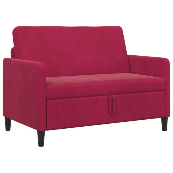 Soffa med förvaring Vinröd 122 x 78 x 87 cm Polyester