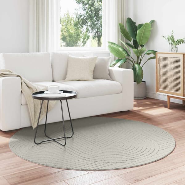 Områdesmattor Rund PALMERAS Grön Ø 200 CM Polyester