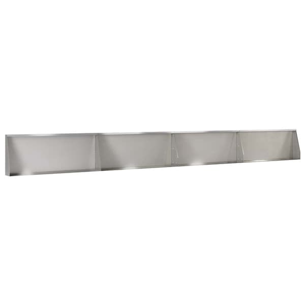 Stödvägg 4 st 100 x 12 x 50 cm Rostfritt stål Silver