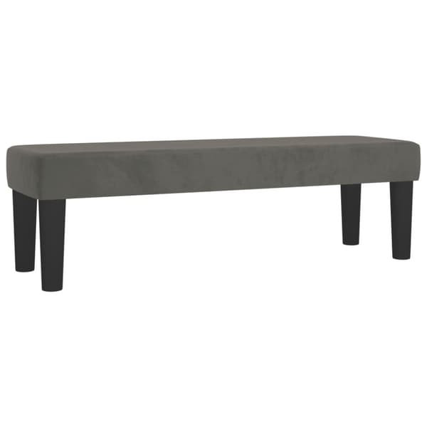 Ramsäng med madrass mörkgrå 160x200 cm sammet