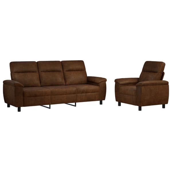 Soffset 2 st Brun Faux Mockaläder
