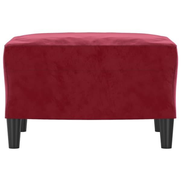 Fotpall vinröd 60x50x41 cm sammet