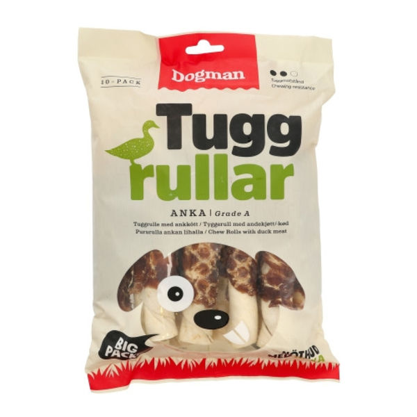 Tuggrullar Med Anka 10p Vit 17,5cm