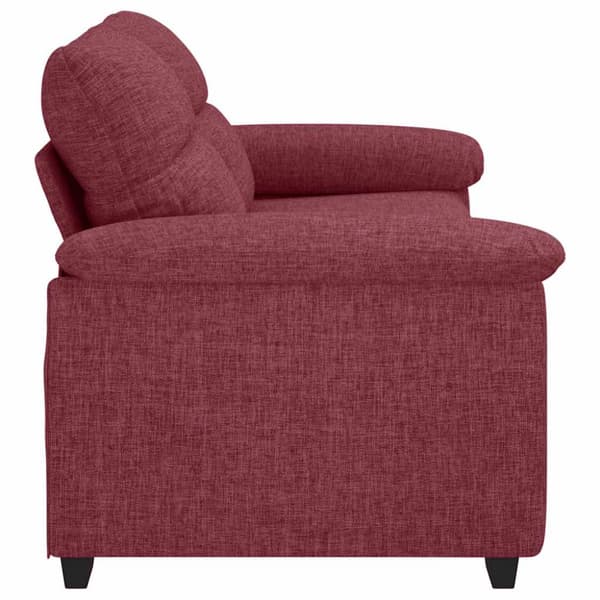 2-sitssoffa vinröd 180x81x84 cm tyg