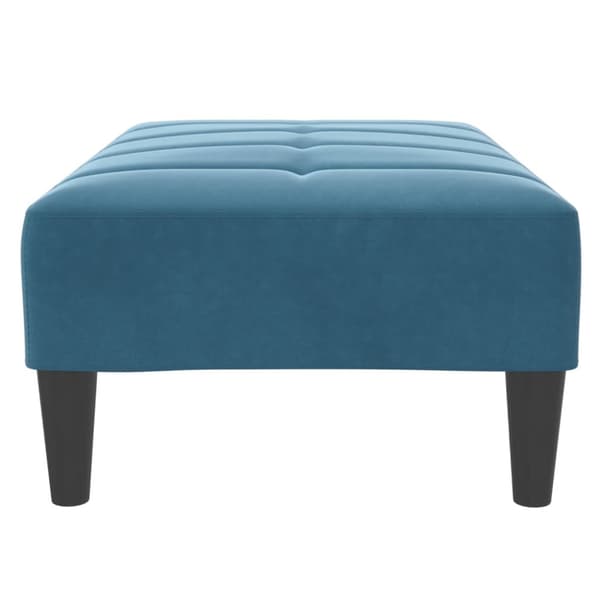 Fotpall Blå 77x55x31 cm sammet